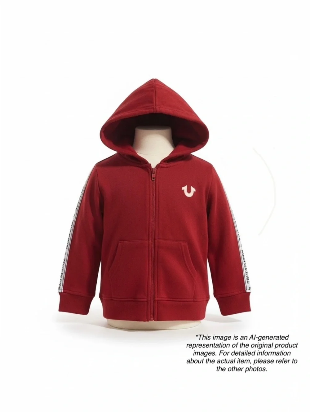 NWT Toddler Boys Full-Zip Red Fashion Fleece Hoodie – Size 4T